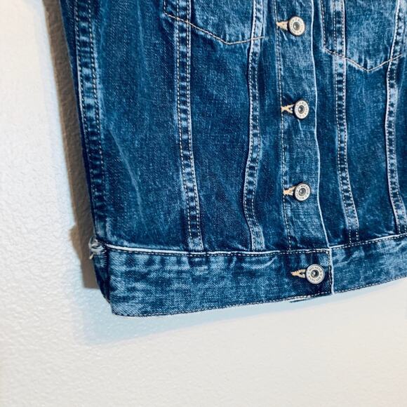 Big Star Ryder denim geometric print vest Extra Small XS NWT western festival - Picture 8 of 8